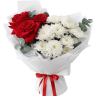 Букет «Дуальность» из роз и хризантем 
